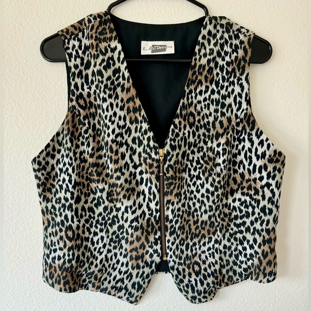 Vintage leopard vest